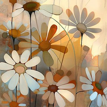 Bloemen in warme tinten van Bert Nijholt