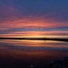zonsondergang in Zeewolde Tulpeiland van Robinotof