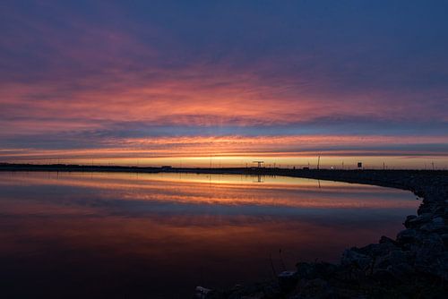 zonsondergang in Zeewolde Tulpeiland