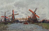 Molens bij Zaandam, Claude Monet  van Meesterlijcke Meesters thumbnail