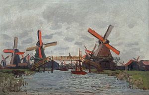 Moulins à vent près de Zaandam, Claude Monet 