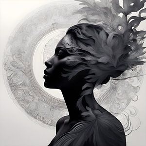 Die Silhouette einer Frau