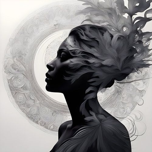 Het silhouet van een vrouw