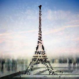 Digital-Art PARIS Eiffel Tower No.3 von Melanie Viola