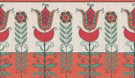 Motif mosaïque tulipes sur Richard Laschon