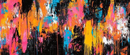 Kleurrijke explosie van kleur - abstracte kunst
