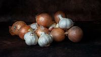 Still life onions and garlic