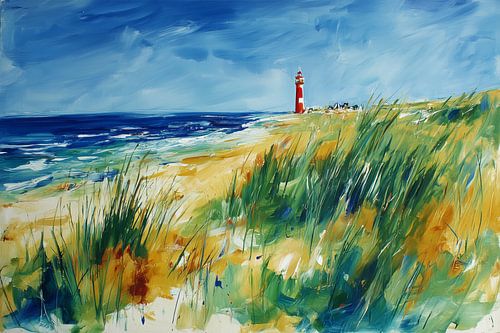 Vuurtoren aan zee van ARTemberaubend