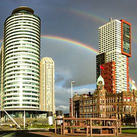 Regenboog in Rotterdam sur Rdam Foto Rotterdam