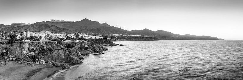 Costa del Sol landscape near Malaga in black and white by Manfred Voss, Black-White Photography