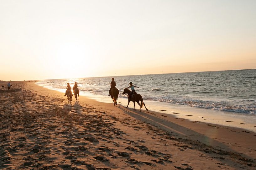 Riders on the beach by Jos Zwaan