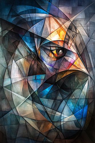 Art abstrait avec motif d'aigle