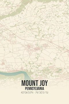 Alte Karte von Mount Joy (Pennsylvania), USA. von Rezona