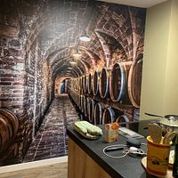 Klantfoto: wijnkelder van Frans Scherpenisse, als naadloos behang