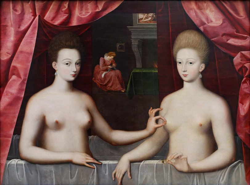 Gabrielle d&#039;Estrées and one of her sisters, 1594 by Atelier Liesjes