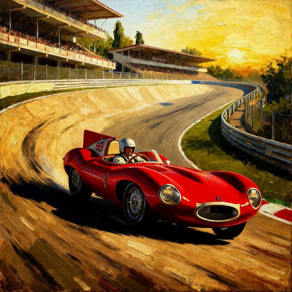 Jaguar D-Type: Eine Le-Mans-Seele in Öl eingefangen von Jan Keteleer