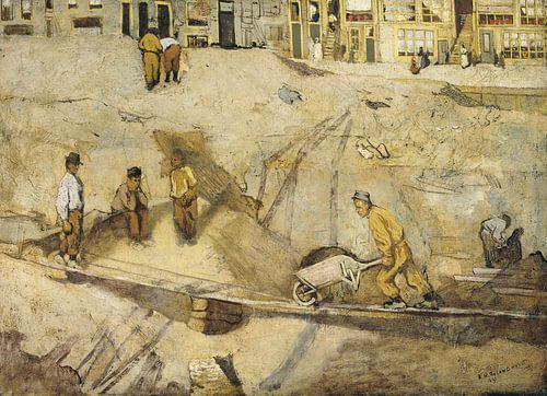 Fosse de construction à Amsterdam, Richard Nicolaüs Roland Holst, 1891