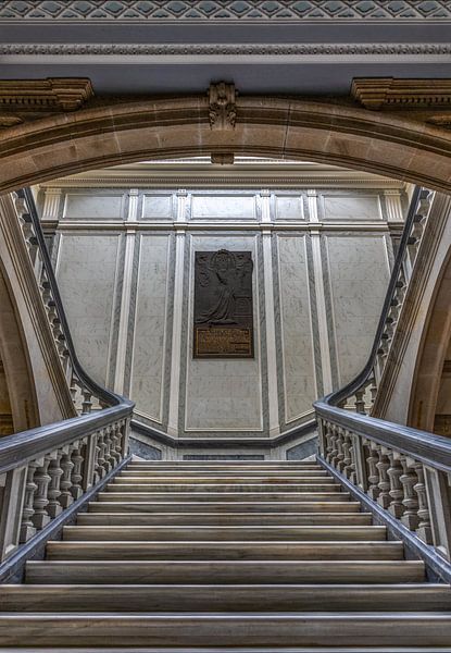 Staircase in Convent Conxo, Santiago de Compostela, Spain by Maarten Hoek
