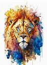 Lion Water Color by Tan Nguyen thumbnail