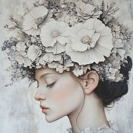 Blumenprofil | Frauenkranz von ARTEO Gemälde