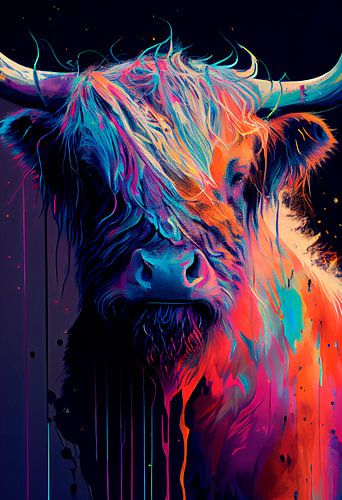 Colorful portrait of a Scottish Highlander