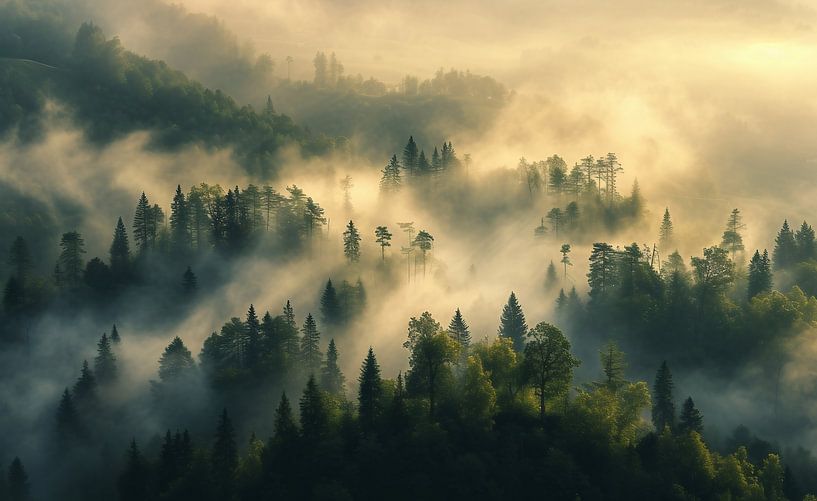 Blick über Herbstlandschaft von fernlichtsicht