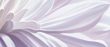 Delicate petals in white - close-up by Poster Art Shop