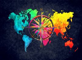 Weltkarte 9 #Karte #Weltkarte von JBJart Justyna Jaszke