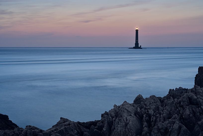 De Phare de la Hague bij zonsondergang - Mooi Normandië van Rolf Schnepp