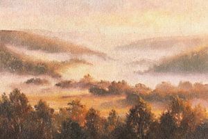 Glühendes Tal in der Stille