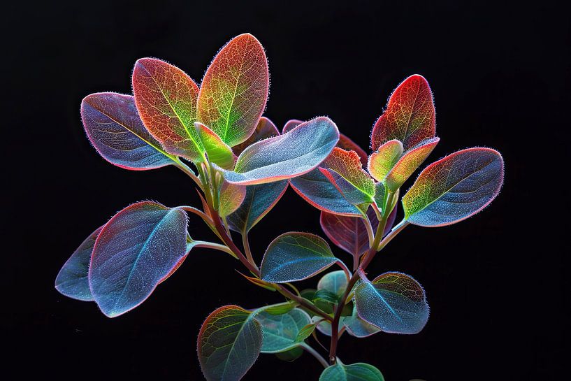 Zimmerpflanze botanischer Kunstdruck minimal art von Vlindertuin-Art