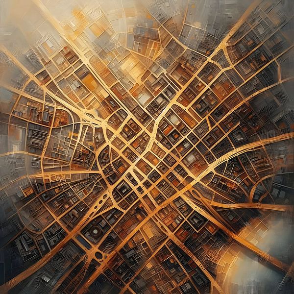 Karte von London von FoXo Art