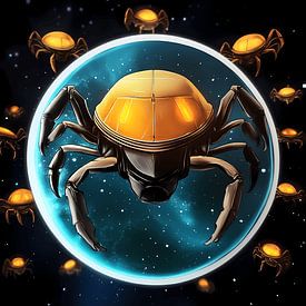 Scorpiox: Guardian of the outer asteroid belt by Vythryd Arts