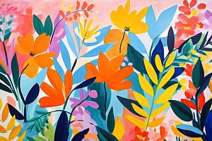 Blumenwiese abstrakt und bunt