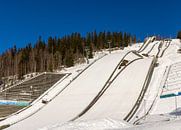 Snow-covered Ski Jumps in Lillehammer, Norway by Adelheid Smitt thumbnail