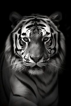 Tigre monochrome sur Uncoloredx12