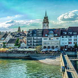 Panorama Friedrichshafen van Dieter Walther