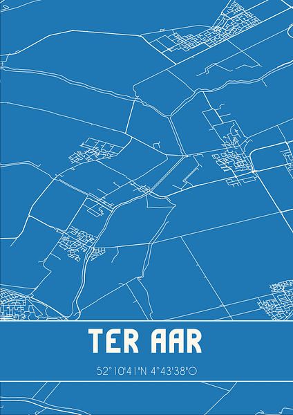 Blueprint | Map | Ter Aar (South Holland) by Prints of Place