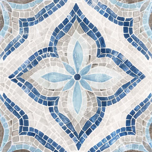 Blue Single  Morrocan Tile , Eva Watts  by PI Creative Art