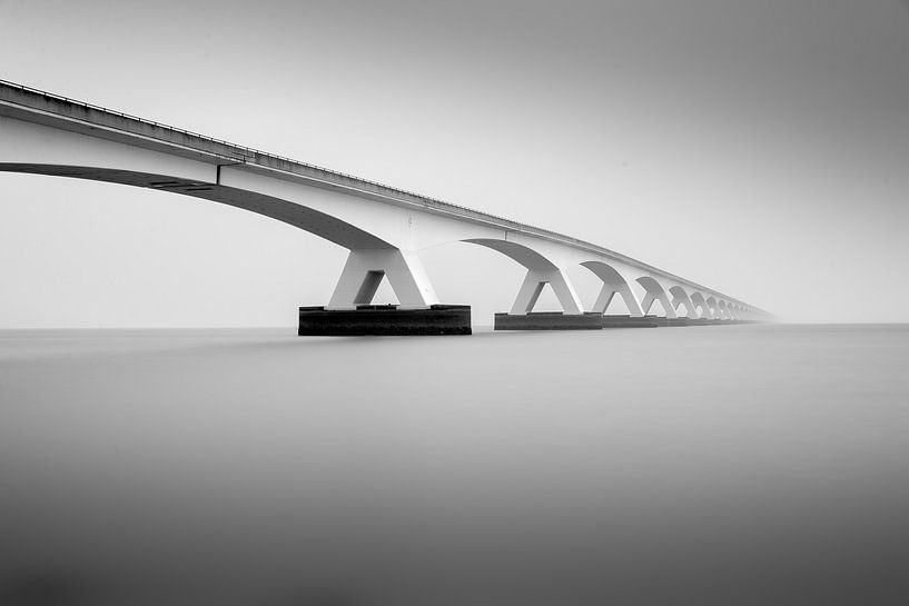 Zeeland bridge in the fog by Guy Lambrechts Photography