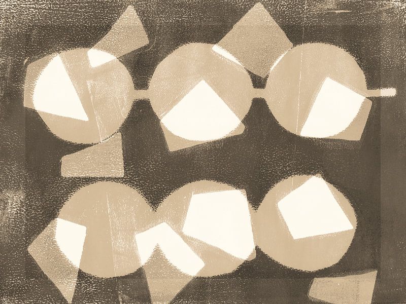 Moderne Abstraktion in erdigen Neutraltönen von Abstrakte minimalistische Kunst
