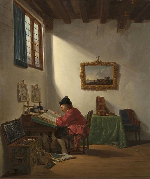 Merchant at his desk, Abraham van Strij by Masterful Masters