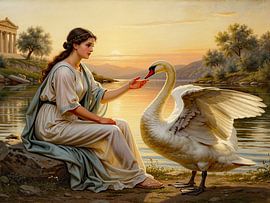 Leda und der Schwan von PhotoArt Claudia Kleemann