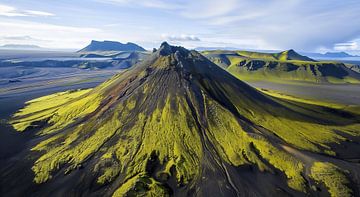 De oneindige uitgestrektheid van IJsland van fernlichtsicht