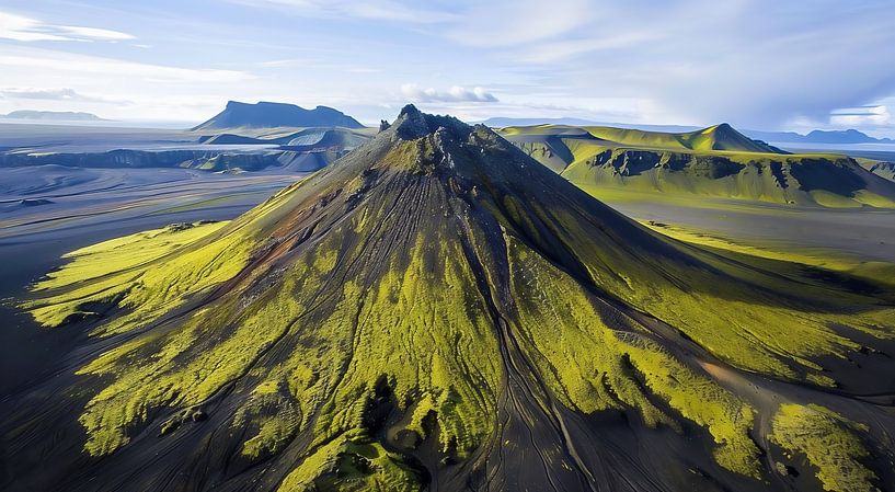 De oneindige uitgestrektheid van IJsland van fernlichtsicht