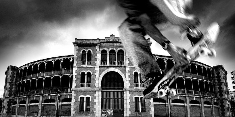 Skate Boarder (photographie classique en noir et blanc) par Rob Blok
