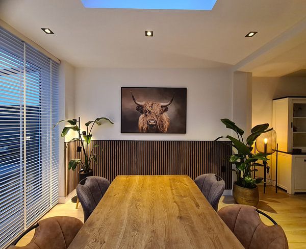 Customer photo: Scottish Highland Cow by Diana van Tankeren, on canvas