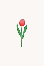 Single Red Tulip by Karen Menzenbach