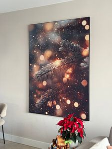 Magical Winter Glow - Illuminated Pine Branches