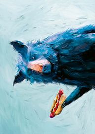 Blue Bear Hot Dog by Natascha Baumgärtner